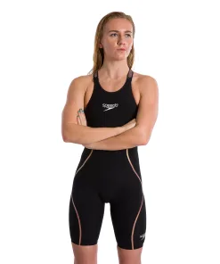 Speedo LZR Pure Intent Open Back Kneeskin (Black/Gold)