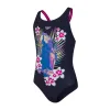 Speedo JungleGlow Leaderback Badedragt Navy/Pink)