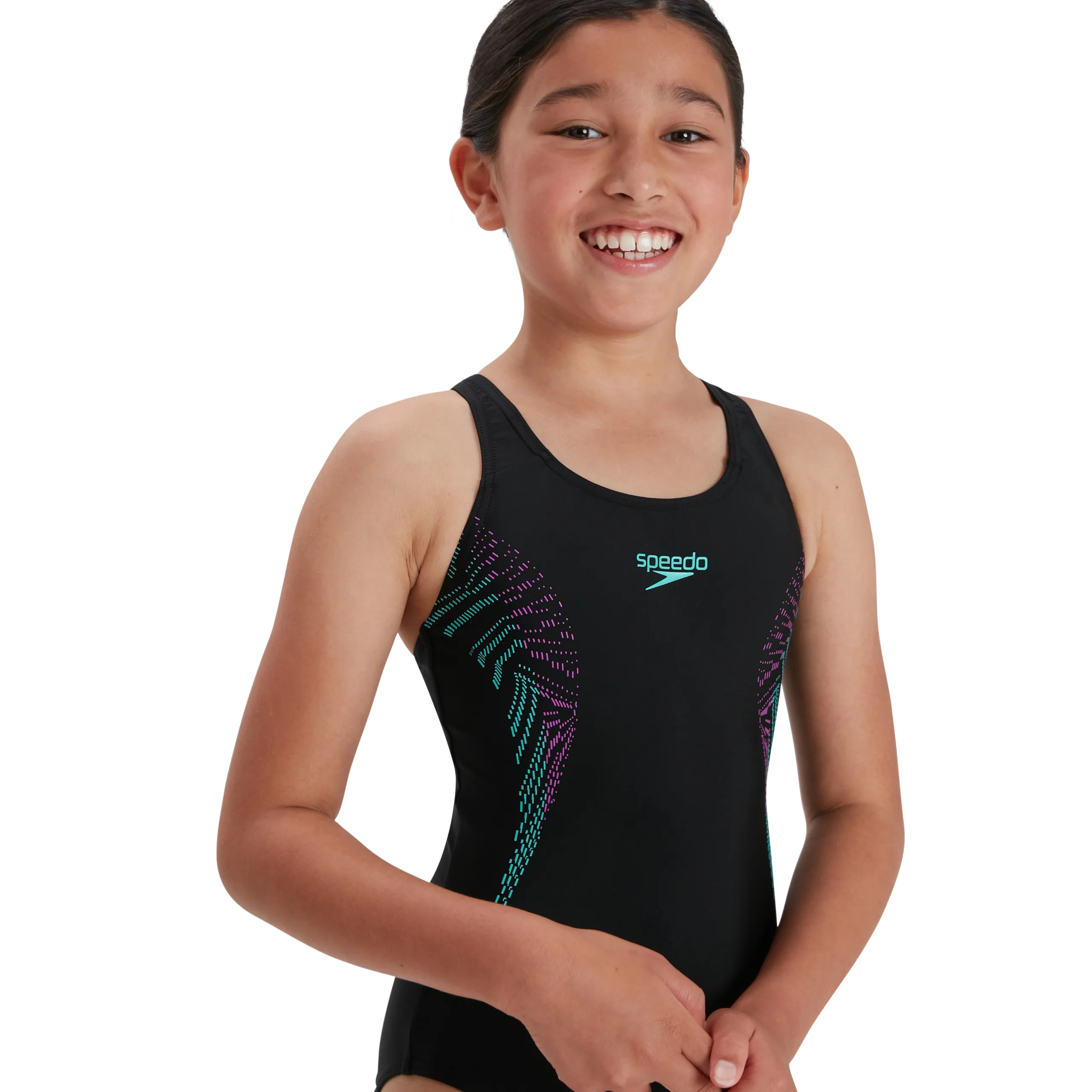 Speedo Plastisol Placement Muscleback (Sort/Neon)