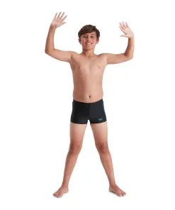 Speedo Plastisol Placement Aquashort (Sort/Aqua/Grå) - Drenge