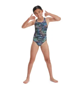 Speedo Allover Medalist (Sort/Multifarvet) - Piger