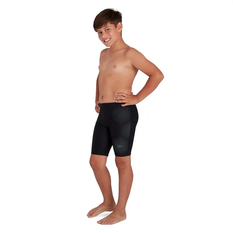 Speedo Tech Placement Jammer (Sort/Grå) - Drenge