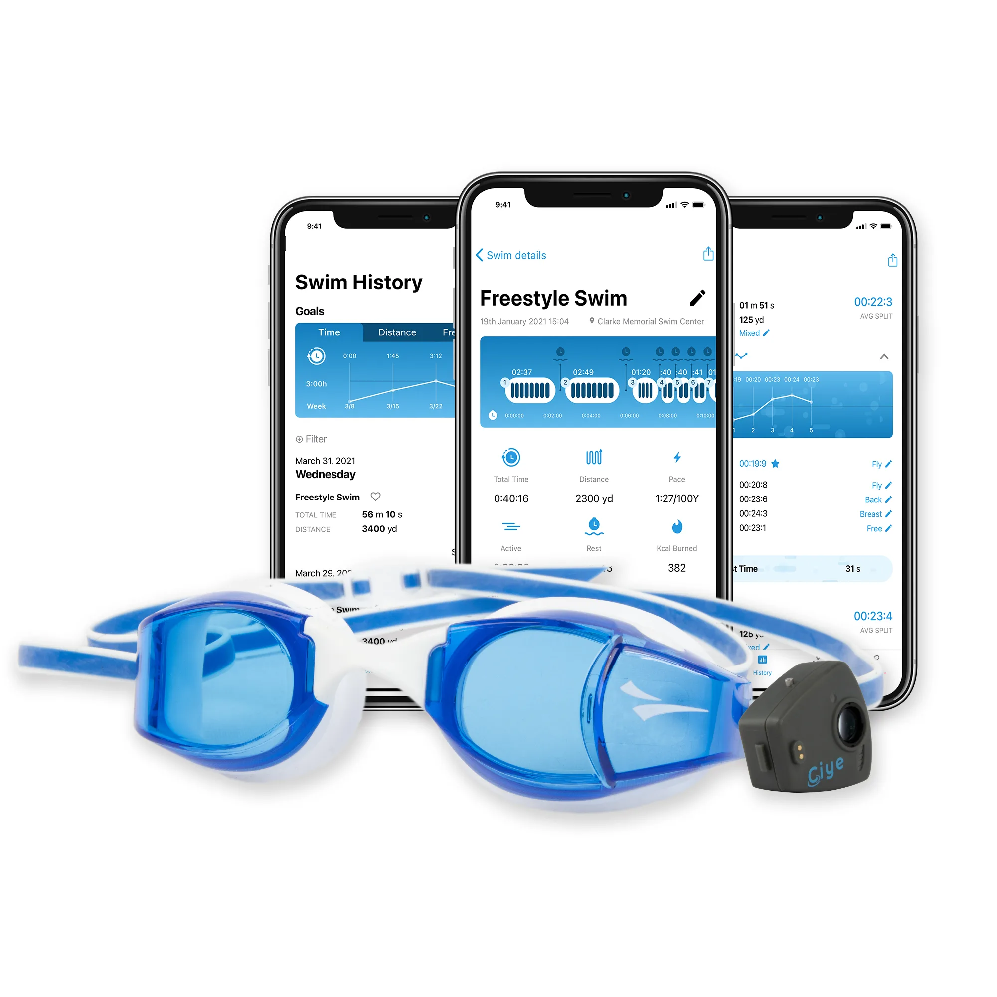 Finis Smart Goggle Mirror Kit (Blå)