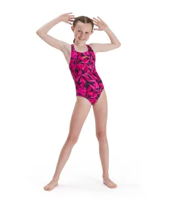 Speedo Hyper Boom Allover Medalist - Piger - (Black/Electric Pink)