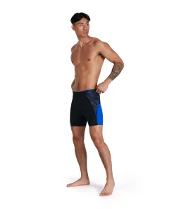 Speedo Eco Endurance+ Mid Slice Jammer (Black/Blue)