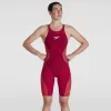 Speedo LZR Pure Intent Open Back Kneeskin (Dark Magenta/Phoenix Red/Rose Gold)