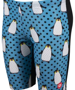 Arena Crazy Penguins Jammer - Drenge (Sort/blå/Multi farvet)