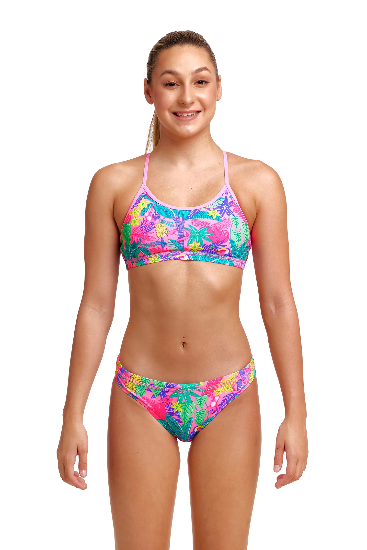 Funkita Jungle Party – Racerback Bikini – Piger - 128 cm