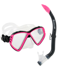 Aqua Lung snorkelsæt til børn - Combo Cub (8-14 år) - Klar/Pink