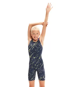 Speedo Fastskin Endurance+ Openback Kneeskin (Navy/Yellow)
