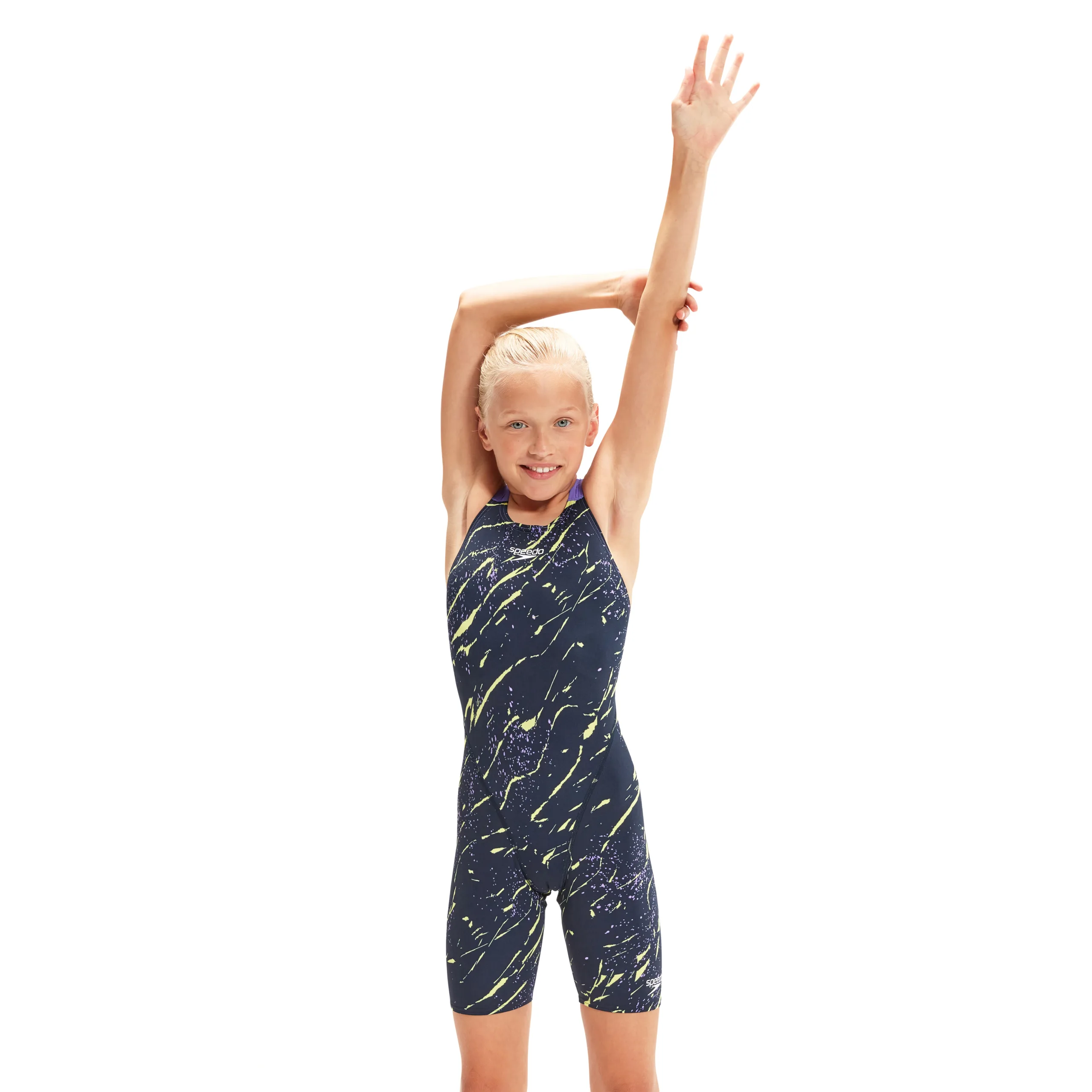Speedo Fastskin Endurance+ Openback Kneeskin (Navy/Yellow)