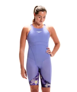 Speedo Fastskin LZR Ignite Kneeskin Open Back (Purple/Navy)